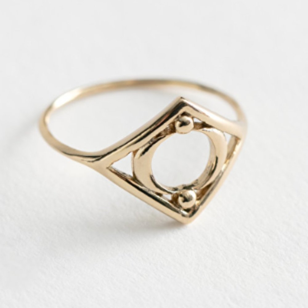 ISO Duo Crescent Moon Ring
